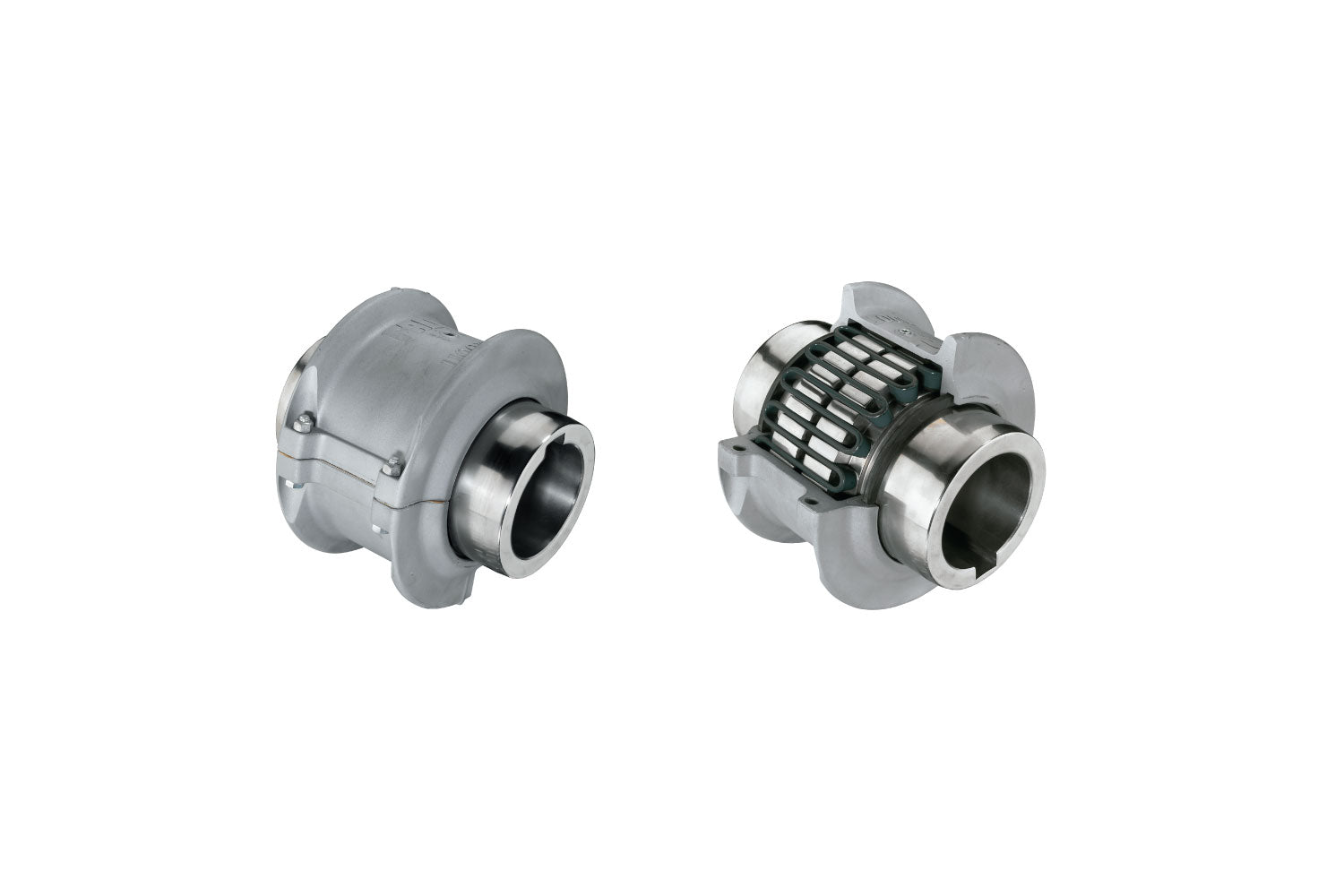 Acoplamiento flexible de rejilla metálica, lubricados por grasa, con torques hasta 7.5M de lb-in y ejes de hasta 20in en diámetro.